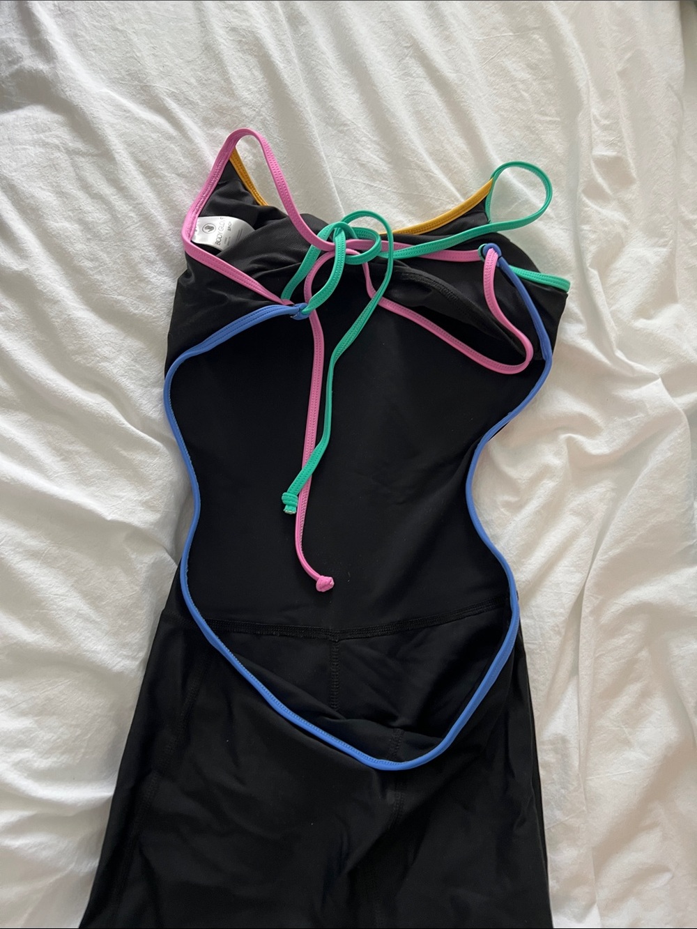 Body Glove Black One-Piece Jumpsuit with Pink, Green, Blue and Yellow Trim